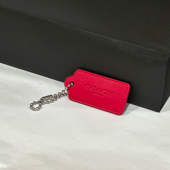 Coach Dark Pink Personalized Bag Tag - Picture 6 of 7